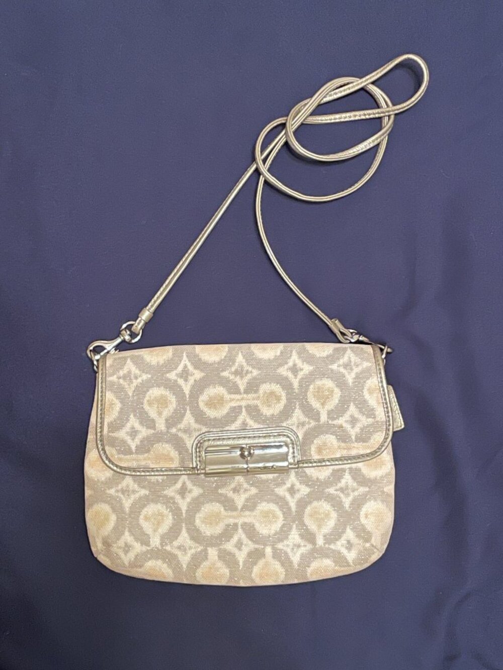 Coach Kristin Op Art Ikat Crossbody Bag | Gray, Pink & Orange